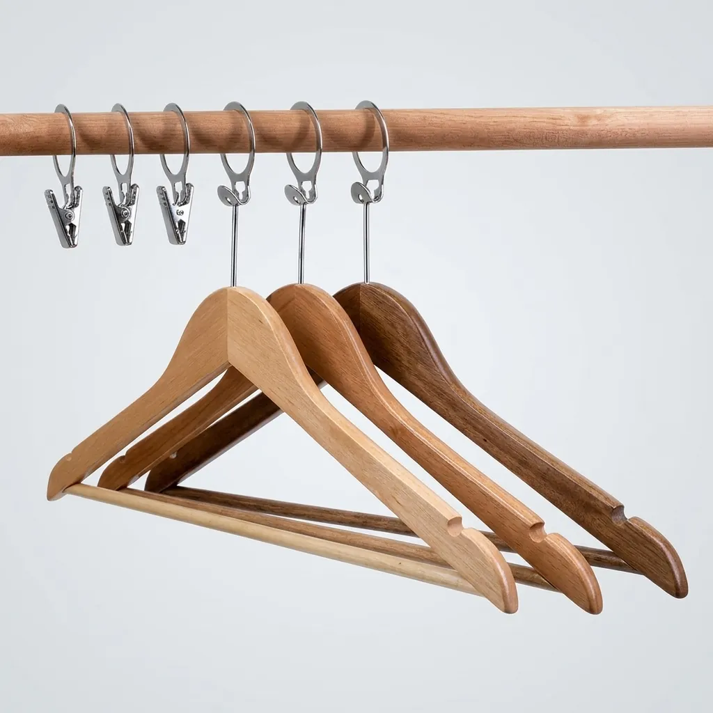 Anti-Theft Wooden Clothes Hanger With Non Slip Bar [1037] — HNG-1037 (image 11)