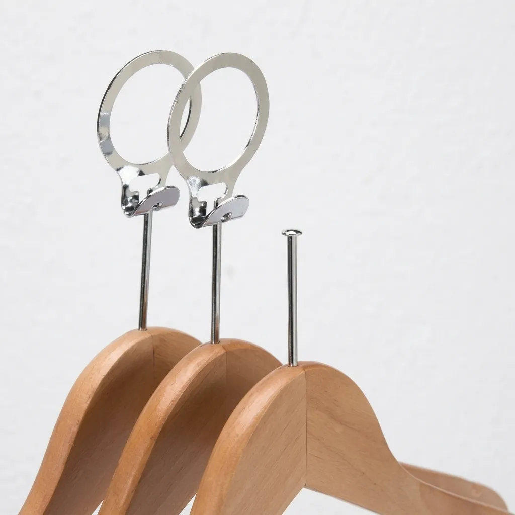 Wooden Anti-Theft Clothes Hanger with Clips [1038] — HNG-1038 (image 11)