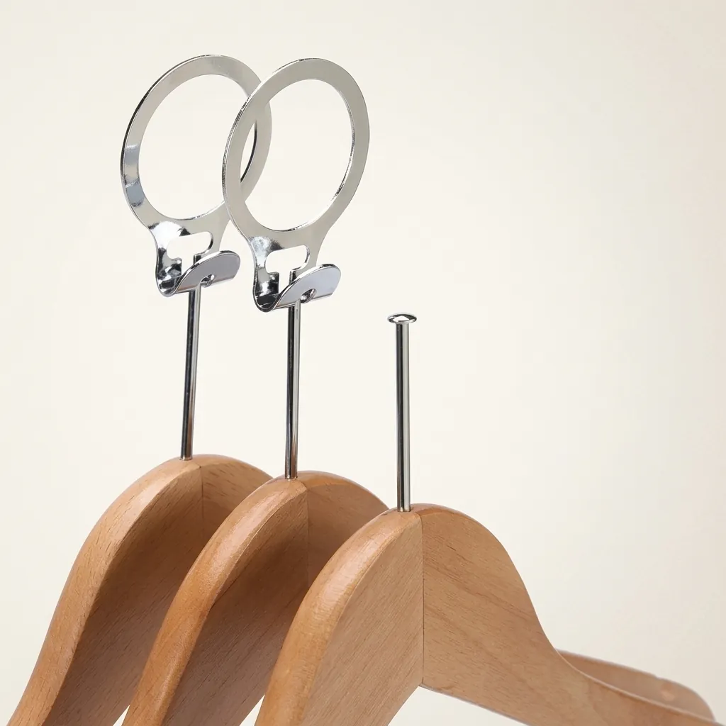 Wooden Anti-Theft Clothes Hanger with Clips [1041] — HNG-1041 (image 7)