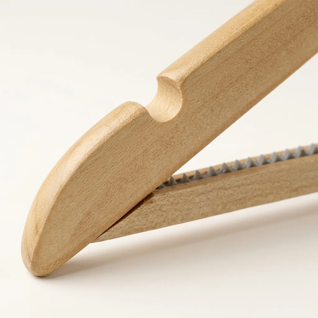 Anti-Theft Wooden Clothes Hanger With Non Slip Bar [1042] — HNG-1042 (image 6)