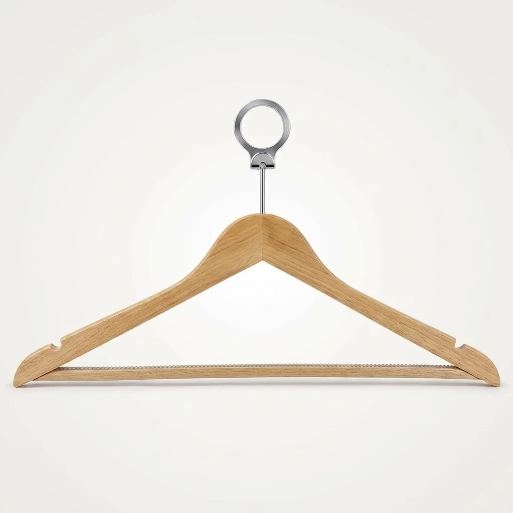 Anti-Theft Wooden Clothes Hanger With Non Slip Bar [1042] — HNG-1042 (image 7)