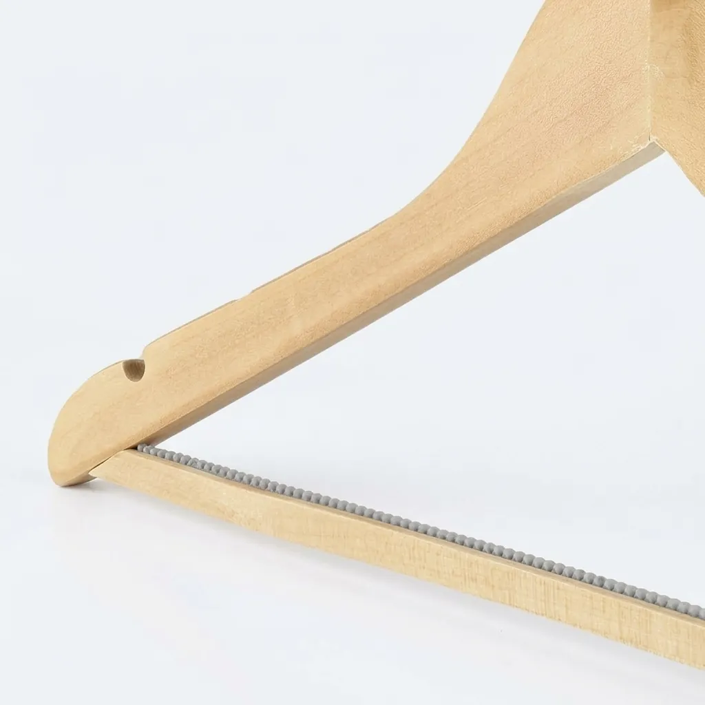 Anti-Theft Wooden Clothes Hanger With Non Slip Bar [1042] — HNG-1042 (image 8)