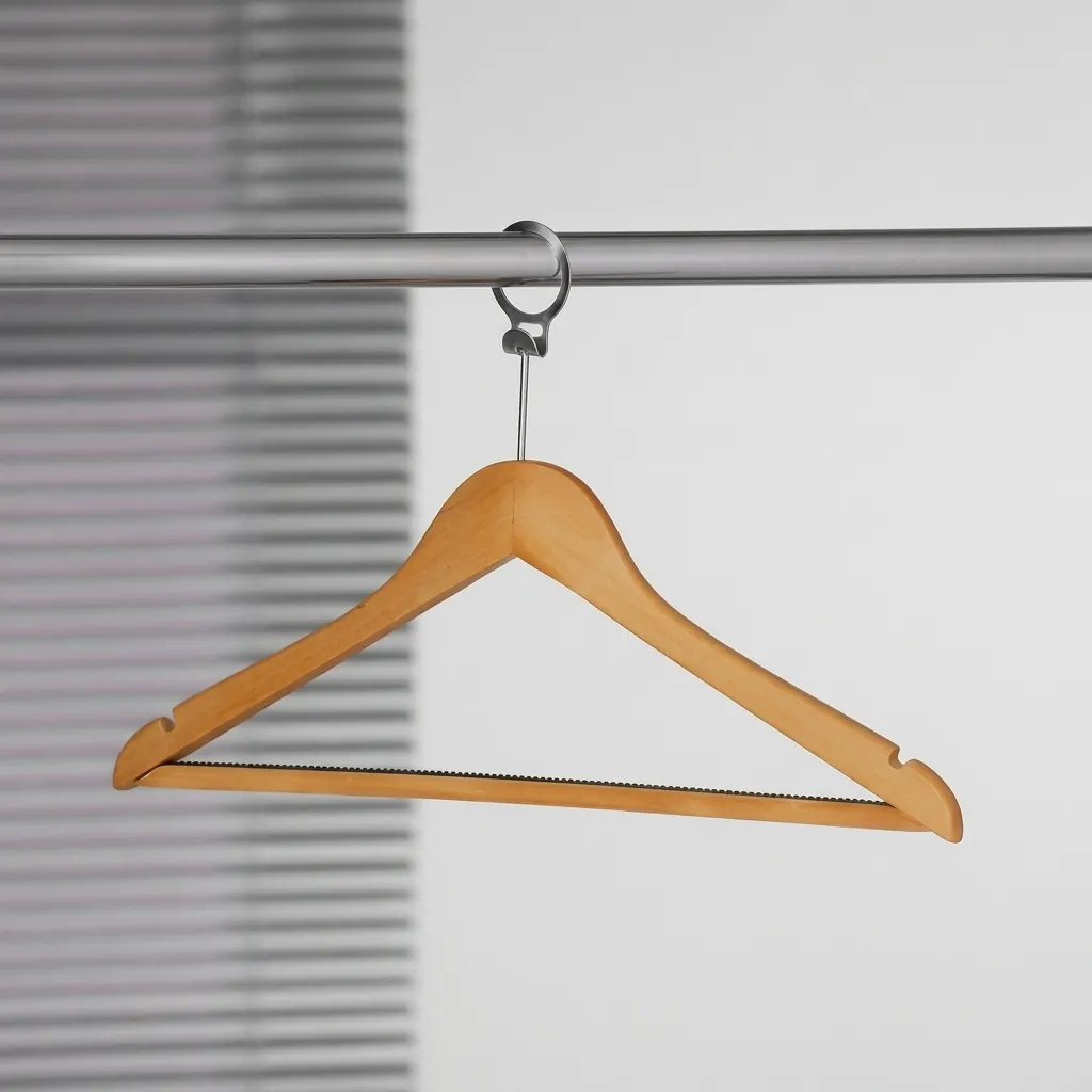 Anti-Theft Wooden Clothes Hanger With Non Slip Bar [1042] — HNG-1042 (image 9)
