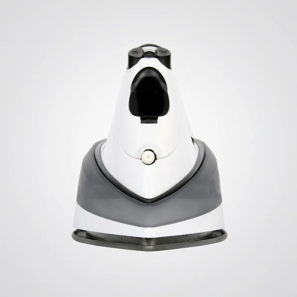 Dry Iron 2000w Adjustable Temperature For Different Fabrics Dry/Spray/Steam — IRN-1035 — A 2000W ceramic-soleplate iron with a 350ml tank offering dry, spray, steam and burst-steam modes plus a self-clean function. Optional anti-calc, anti-drip and auto shut-off features add convenience and safety, guided by a dial thermostat and a soft handle. Sized at 29.8x11.9x14.1cm for everyday hotel pressing. (image 3)