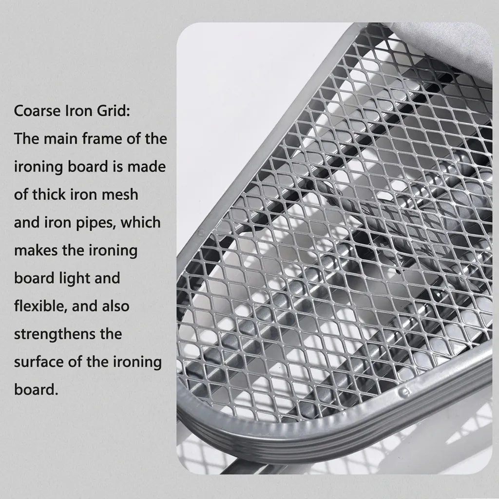 Steel-Frame Ironing Board with Iron Rest [1032] — IRB-1032 (image 7)
