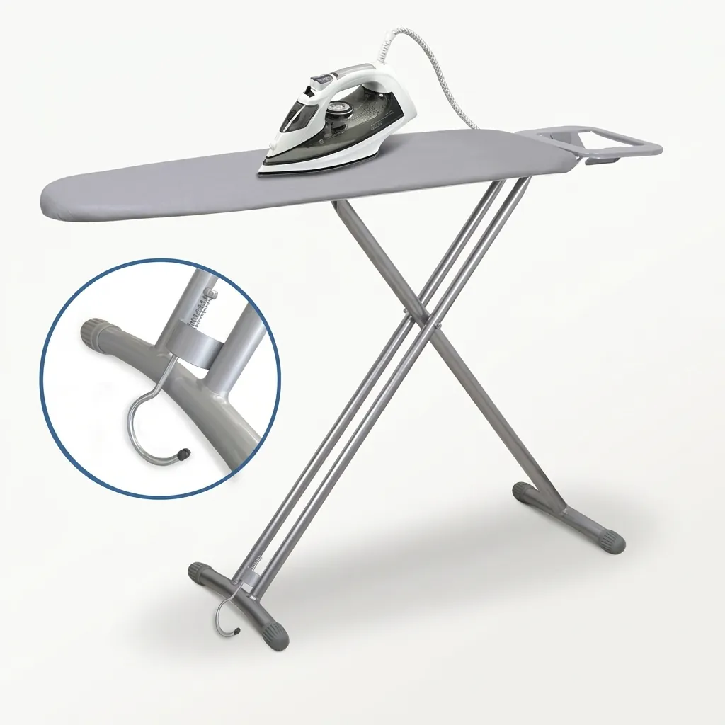 Steel-Frame Ironing Board with Iron Rest [1032] — IRB-1032 (image 12)