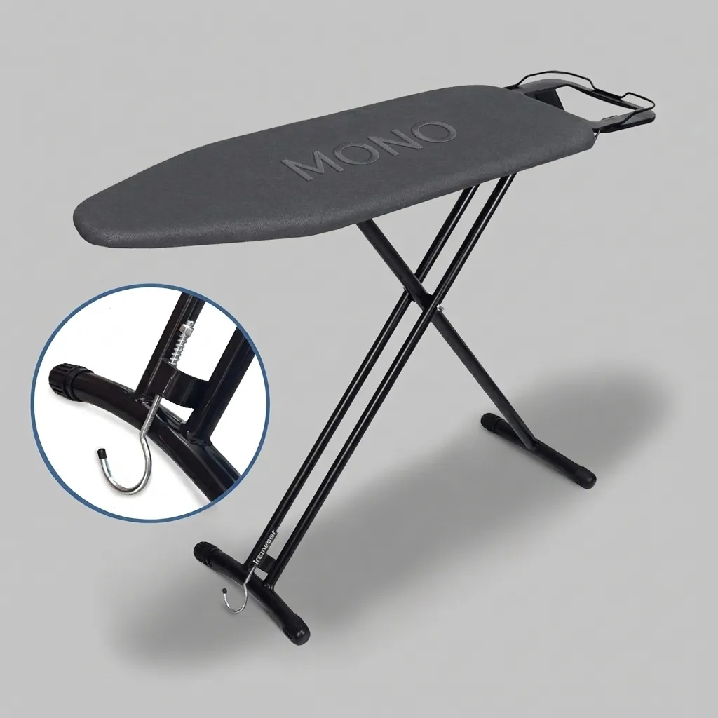Steel-Frame Ironing Board with Iron Rest [1033] — IRB-1033 (image 1)