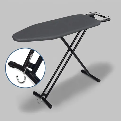 Steel-Frame Ironing Board with Iron Rest [1033] — IRB-1033