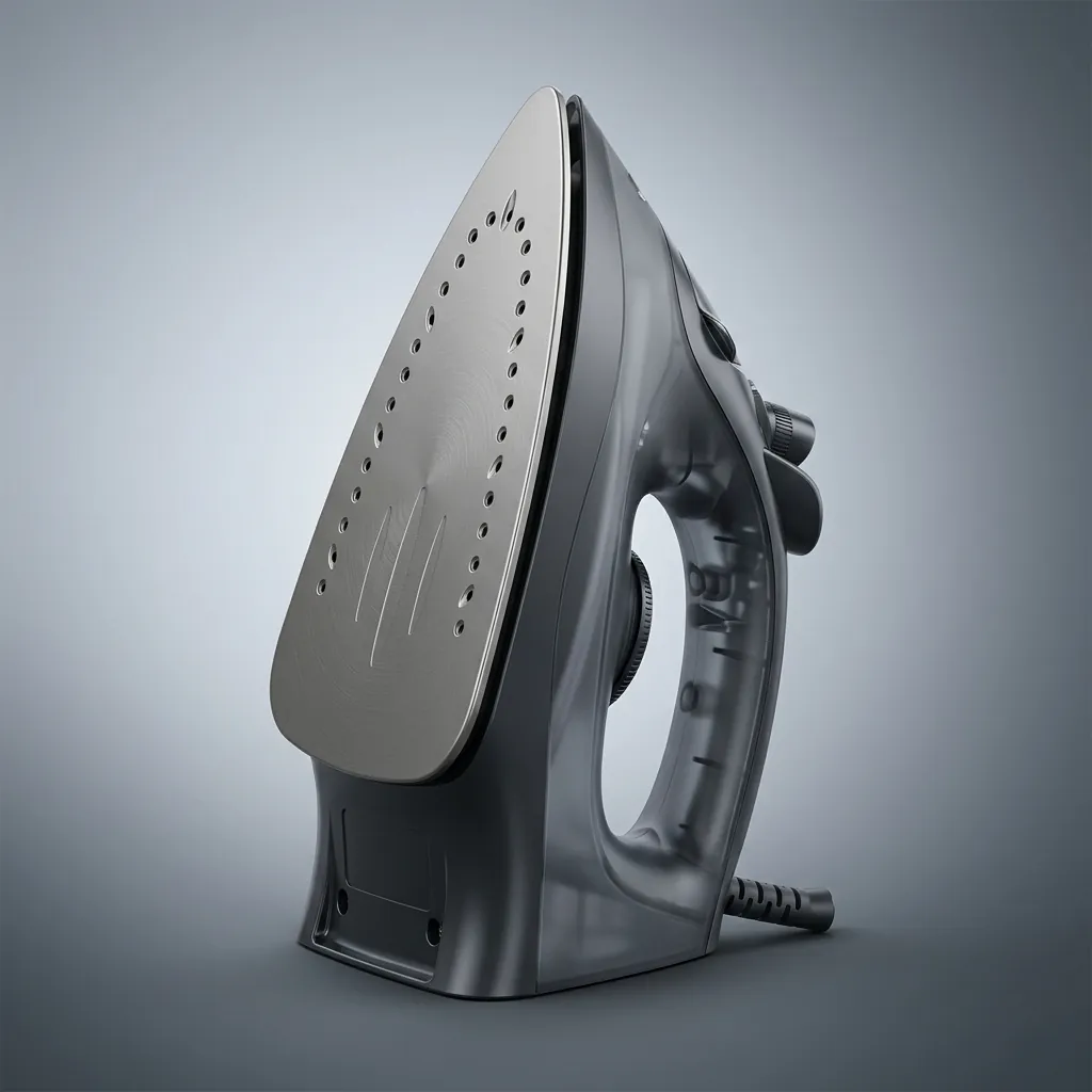 Ceramic Soleplate Steam Iron with Anti-Drip [1029] — IRN-1029 — A compact 1600W ceramic-soleplate steam iron with a 260ml tank and dry, steam, spray and blast modes plus anti-drip, anti-calc and self-clean functions. A dial thermostat, pilot light and ready indicator make it easy to use, with auto shut-off after 30 seconds flat or 8 minutes upright. Sized at 24.6x12x12.7cm with a 1.6m cord, in black or grey. CE, CB, GCC and RoHS approved. (image 4)