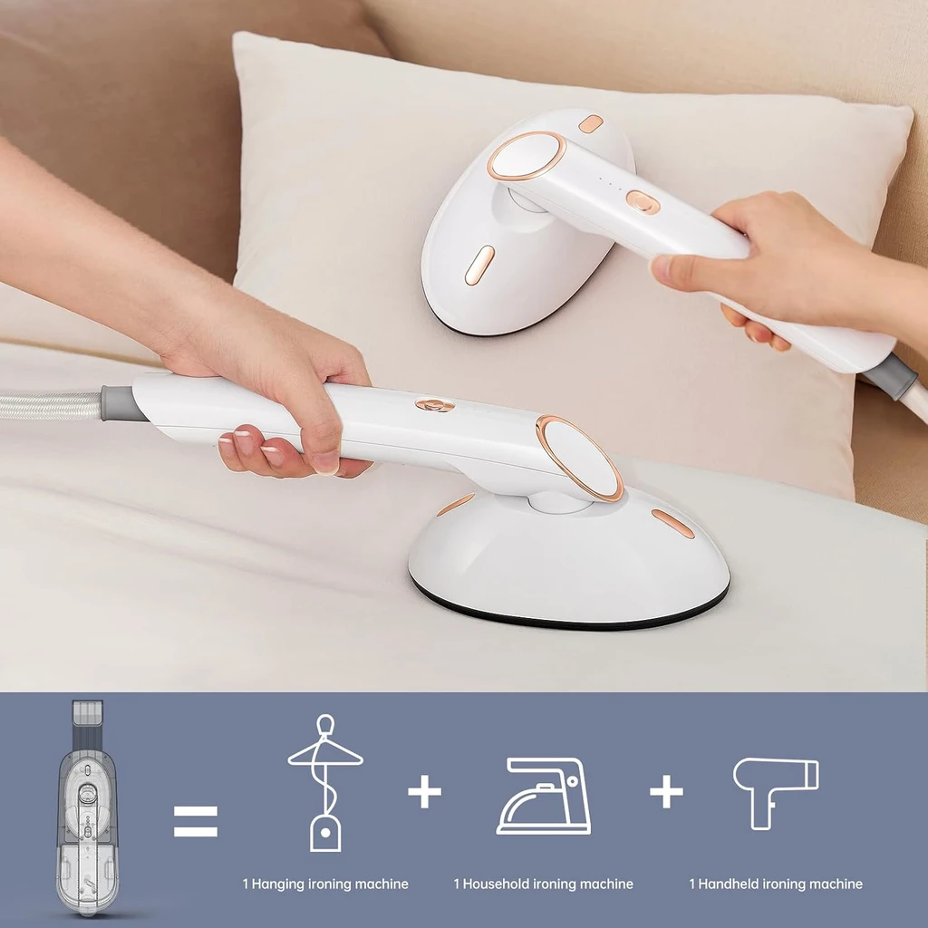 Handheld Garment Steamer with Wall-Mounted Holder — IRN-1035 (image 3)