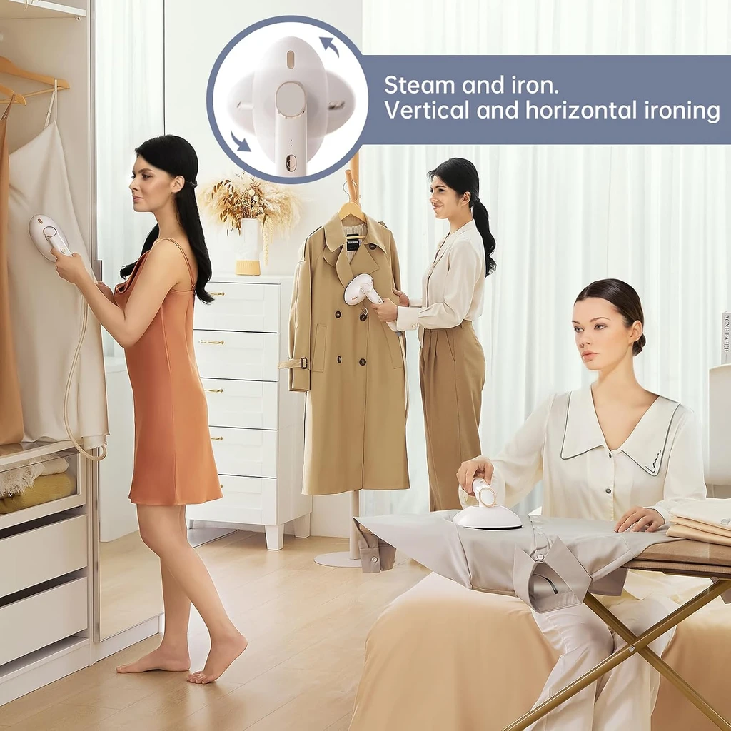 Handheld Garment Steamer with Wall-Mounted Holder — IRN-1035 (image 5)