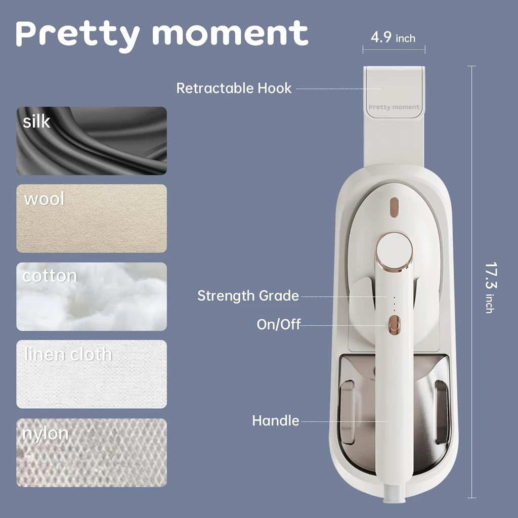 Handheld Garment Steamer with Wall-Mounted Holder — IRN-1035 (image 8)