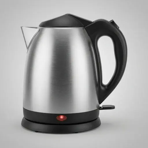 Electric Kettle For 1.2ltr Matt Stainless Steel — KTL-1028 — A 1.2L electric kettle in matt food-grade 304 stainless steel with a durable UK Strix triple-protection controller. Rated 1500W with automatic shut-off and a light indicator, it boils quickly and safely. A 360-degree cordless base makes it easy to lift and pour.