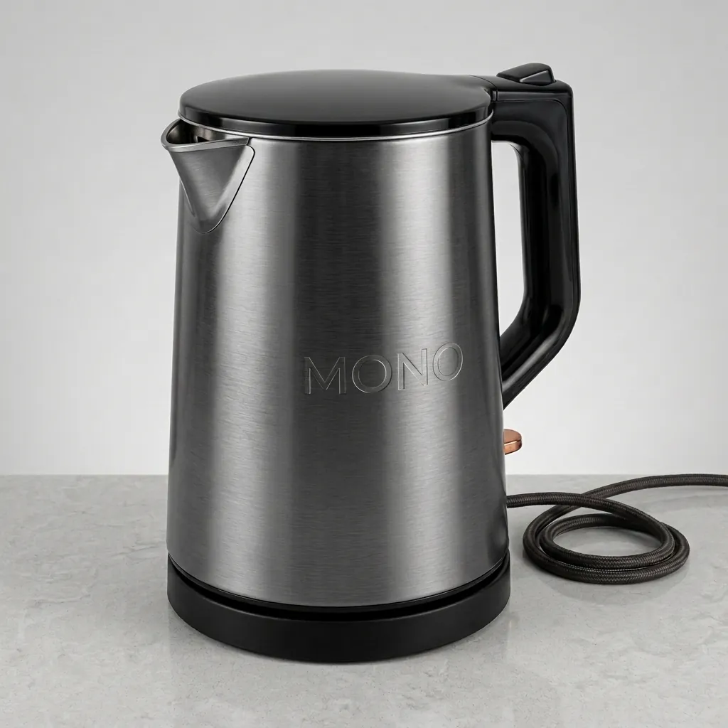 Stainless Steel Meteorite Kettle Shinning 0.8L with Auto Shut-Off — KTL-1035 (image 1)
