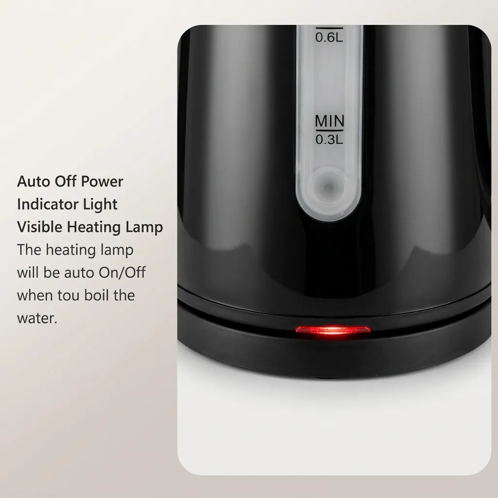 Stainless Steel Begonia Kettle 0.6L with Anti-Scald [1048] — KTL-1048 (image 7)