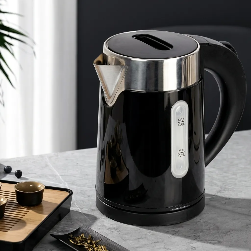 Stainless Steel Begonia Kettle 0.6L with Anti-Scald [1048] — KTL-1048 (image 15)