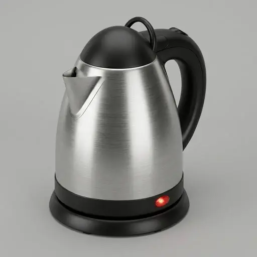 Corona Kettle 0.8ltr Stainless Steel — KTL-1050 — A stylish 0.8L electric kettle with a food-grade 304 stainless steel body and a cool-touch plastic handle. A 1000 to 1200W branded controller boils fast, with auto shut-off and boil-dry protection for safety. A concealed element and 360-degree cordless base make it easy to use, in black, ivory or silver.