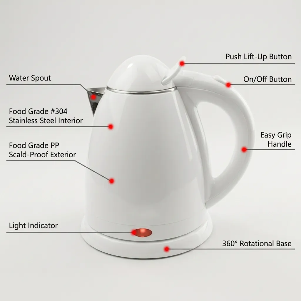 Stainless Steel Galaxy Kettle 0.8L with Auto Shut-Off [1052] — KTL-1052 (image 12)