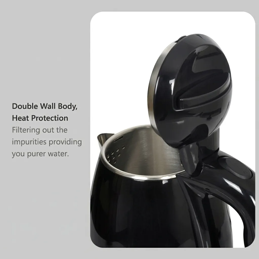 Stainless Steel Parallel Kettle 1.2L with Anti-Scald [1054] — KTL-1054 (image 2)