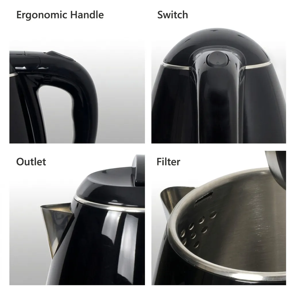 Stainless Steel Parallel Kettle 1.2L with Anti-Scald [1054] — KTL-1054 (image 6)