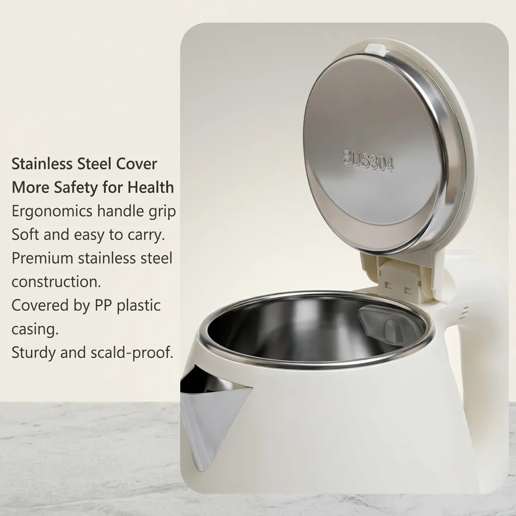 Stainless Steel Parallel Kettle 1.2L with Anti-Scald [1055] — KTL-1055 (image 3)