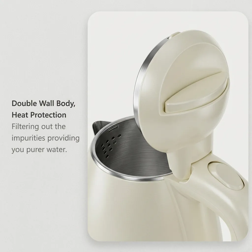 Stainless Steel Parallel Kettle 1.2L with Anti-Scald [1056] — KTL-1056 (image 3)