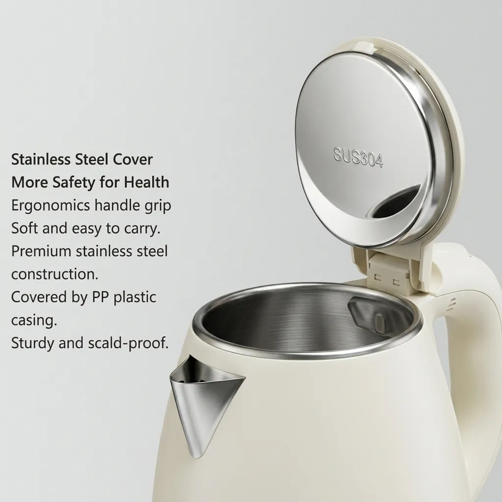 Stainless Steel Parallel Kettle 1.2L with Anti-Scald [1056] — KTL-1056 (image 11)