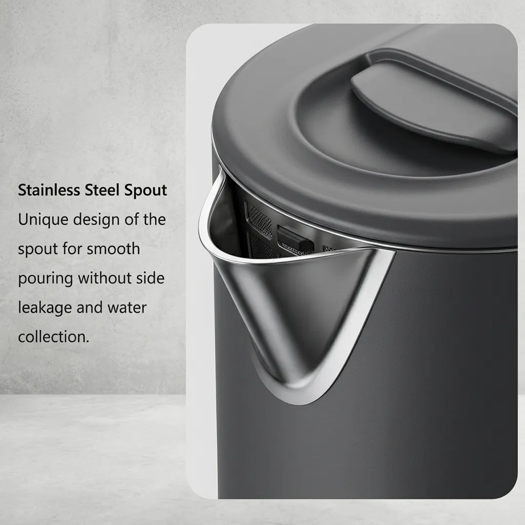 Stainless Steel Levoire Kettle 0.8L with Anti-Scald — KTL-1066 (image 7)