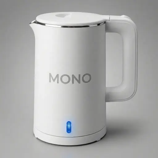 Stainless Steel Beaulieu Kettle 1.0L with PP Shell [1068] — KTL-1068 — A 1.0L electric kettle with a stainless steel interior and a cool-touch, double-body PP shell. Rated 1200 to 1400W with auto shut-off and boil-dry protection, it boils quickly and safely. A concealed element and 360-degree cordless base round it out, measuring 20.5x16cm, in black, white or khaki.