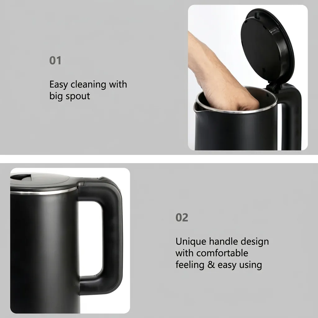 Stainless Steel Beaulieu Kettle 1.0L with PP Shell [1069] — KTL-1069 (image 4)