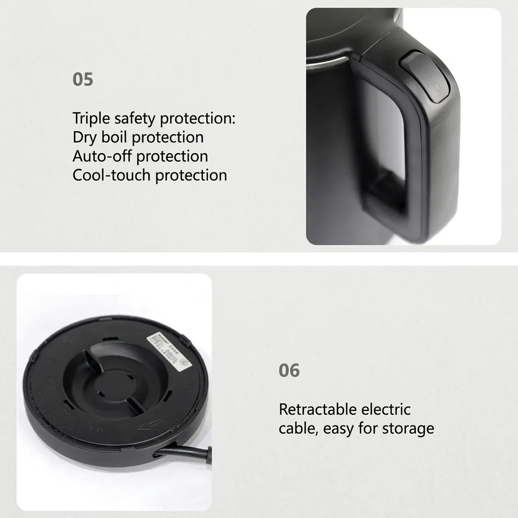 Stainless Steel Beaulieu Kettle 1.0L with PP Shell [1069] — KTL-1069 (image 6)