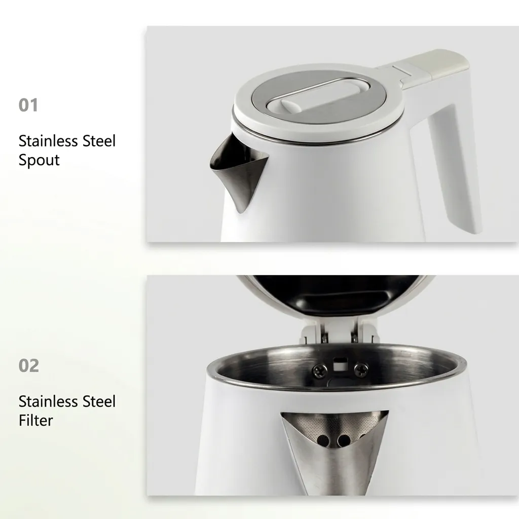 Stainless Steel Magnolia Kettle 0.8L with PP Shell [1071] — KTL-1071 (image 9)