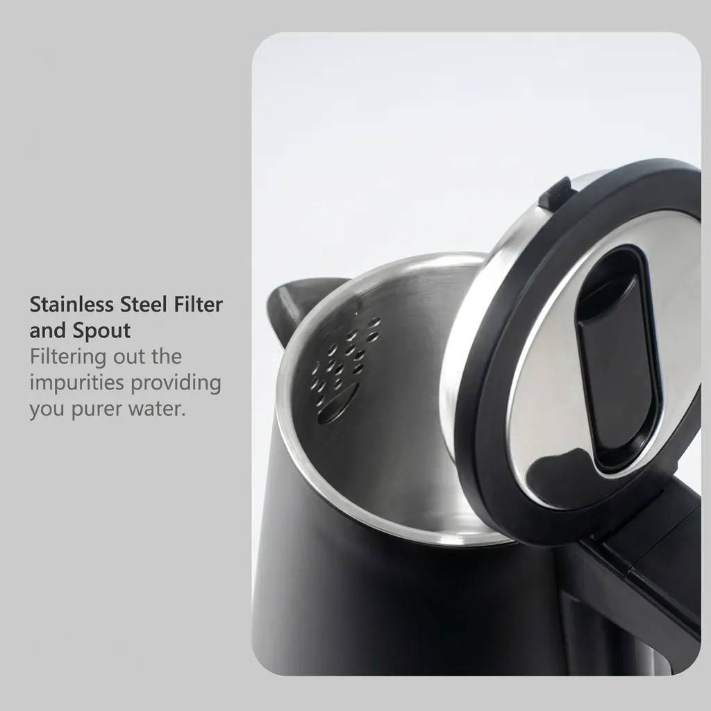 Stainless Steel Magnolia Kettle 0.8L with PP Shell [1073] — KTL-1073 (image 2)