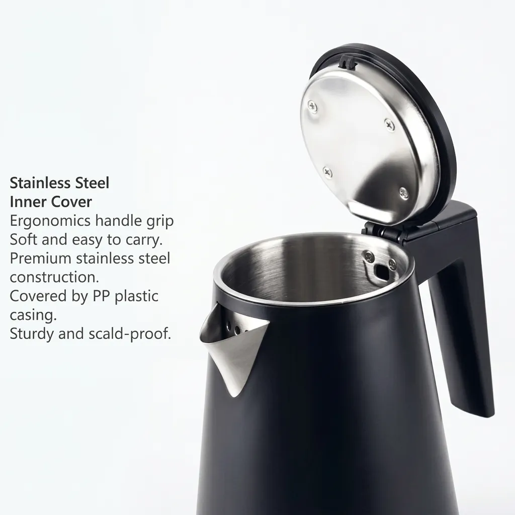 Stainless Steel Magnolia Kettle 0.8L with PP Shell [1073] — KTL-1073 (image 4)