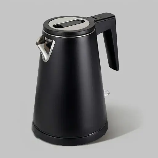 Stainless Steel Magnolia Kettle 0.8L with PP Shell [1073] — KTL-1073 — A 0.8L electric kettle with a food-grade 304 stainless steel interior and a double-body PP shell for cool handling. A 1000 to 1200W branded controller boils efficiently, with auto shut-off and boil-dry protection. A concealed element, seamless structure and 360-degree cordless base make it tidy and simple to use, in black or white.
