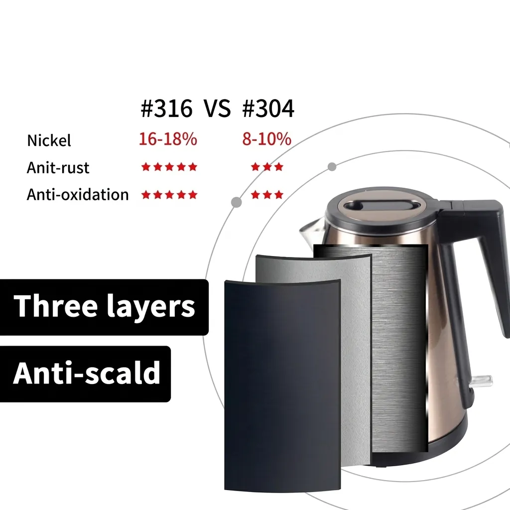 Stainless Steel Quince Kettle Golden 0.8L — KTL-1074 (image 5)