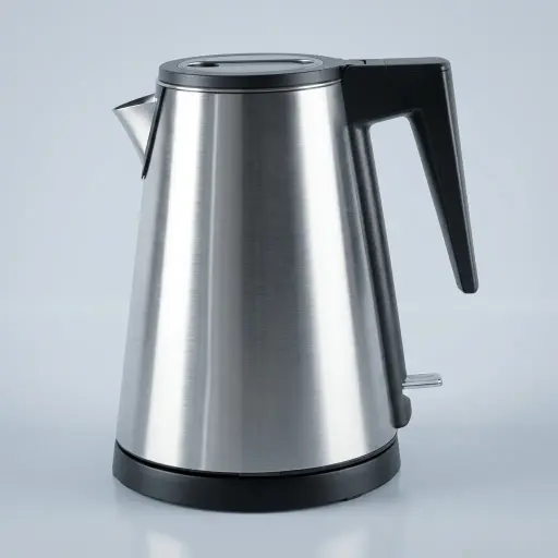 Quince Kettle 0.8ltr Stainless Steel — KTL-1075 — A 0.8L electric kettle in food-grade 304 stainless steel with a three-layer, cool-touch metal body for a premium feel. A 1000 to 1200W branded controller boils efficiently, with auto shut-off and boil-dry protection. A concealed element, seamless structure and 360-degree cordless base make it easy to use.