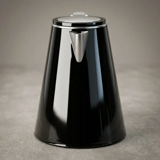 Stainless Steel Ginkgo Kettle 1.2L with Auto Shut-Off [1077] — KTL-1077 — A 1.2L electric kettle in food-grade 304 stainless steel with a cool-touch double-wall body. Rated 1000 to 1200W with auto shut-off and boil-dry protection, it boils quickly and safely. A concealed element and 360-degree cordless base round it out, measuring 22x19cm, in black, ivory or silver.