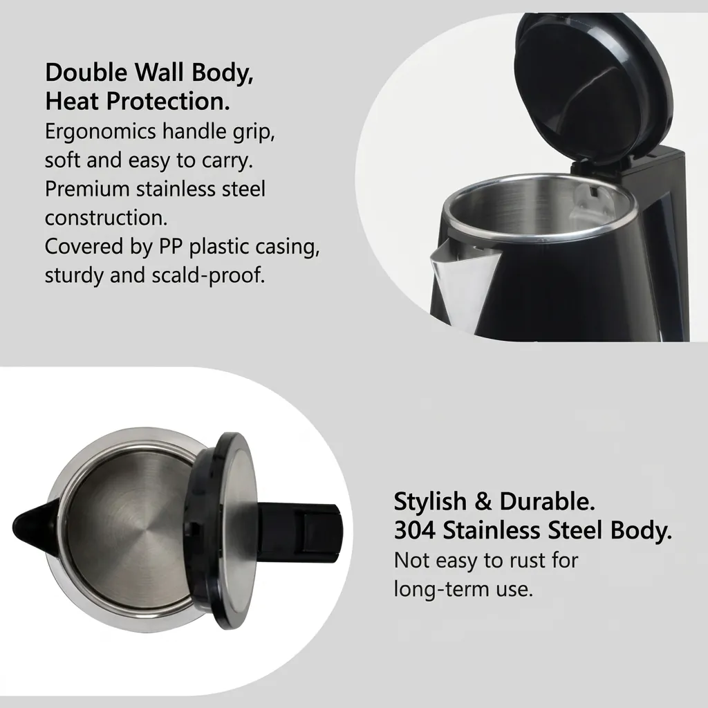 Stainless Steel Ginkgo Kettle 1.2L with Auto Shut-Off [1077] — KTL-1077 (image 4)