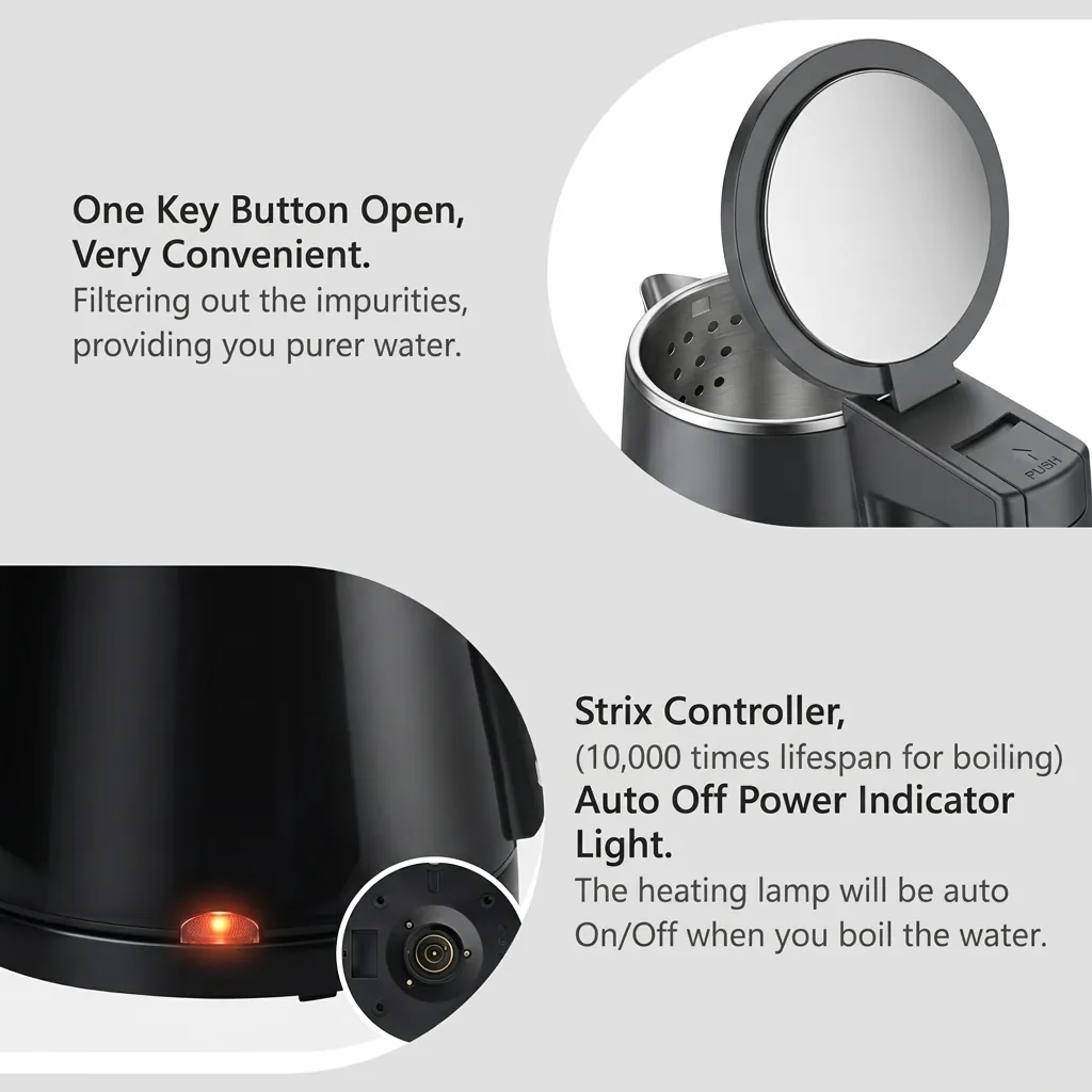 Stainless Steel Ginkgo Kettle 1.2L with Auto Shut-Off [1077] — KTL-1077 (image 5)