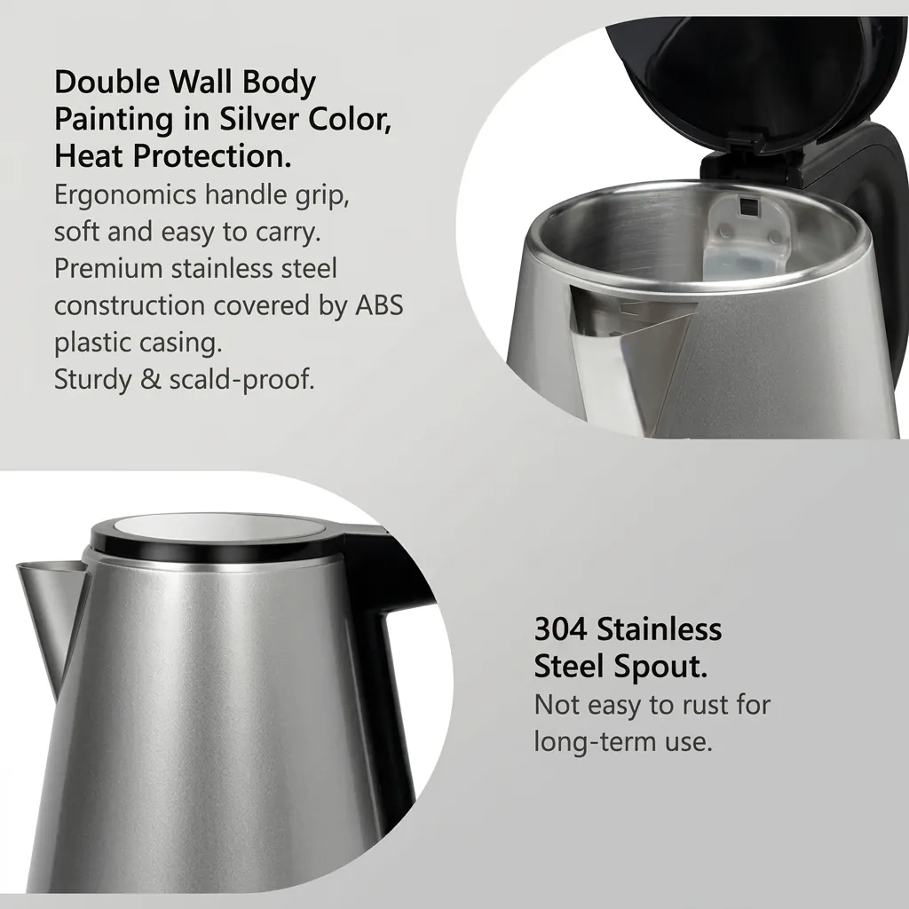 Stainless Steel Ginkgo Kettle 1.2L with Auto Shut-Off [1078] — KTL-1078 (image 4)