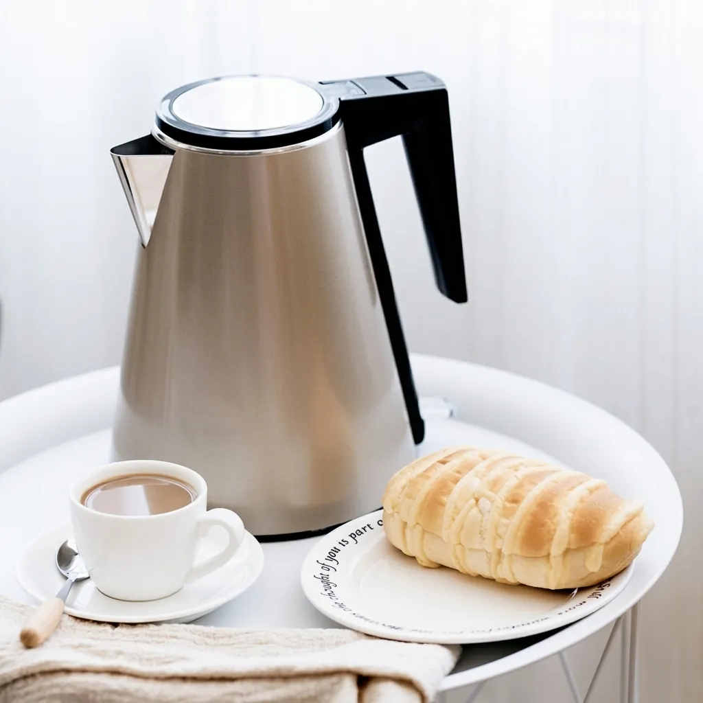 Stainless Steel Ginkgo Kettle Golden 1.2L with Auto Shut-Off — KTL-1079 (image 5)