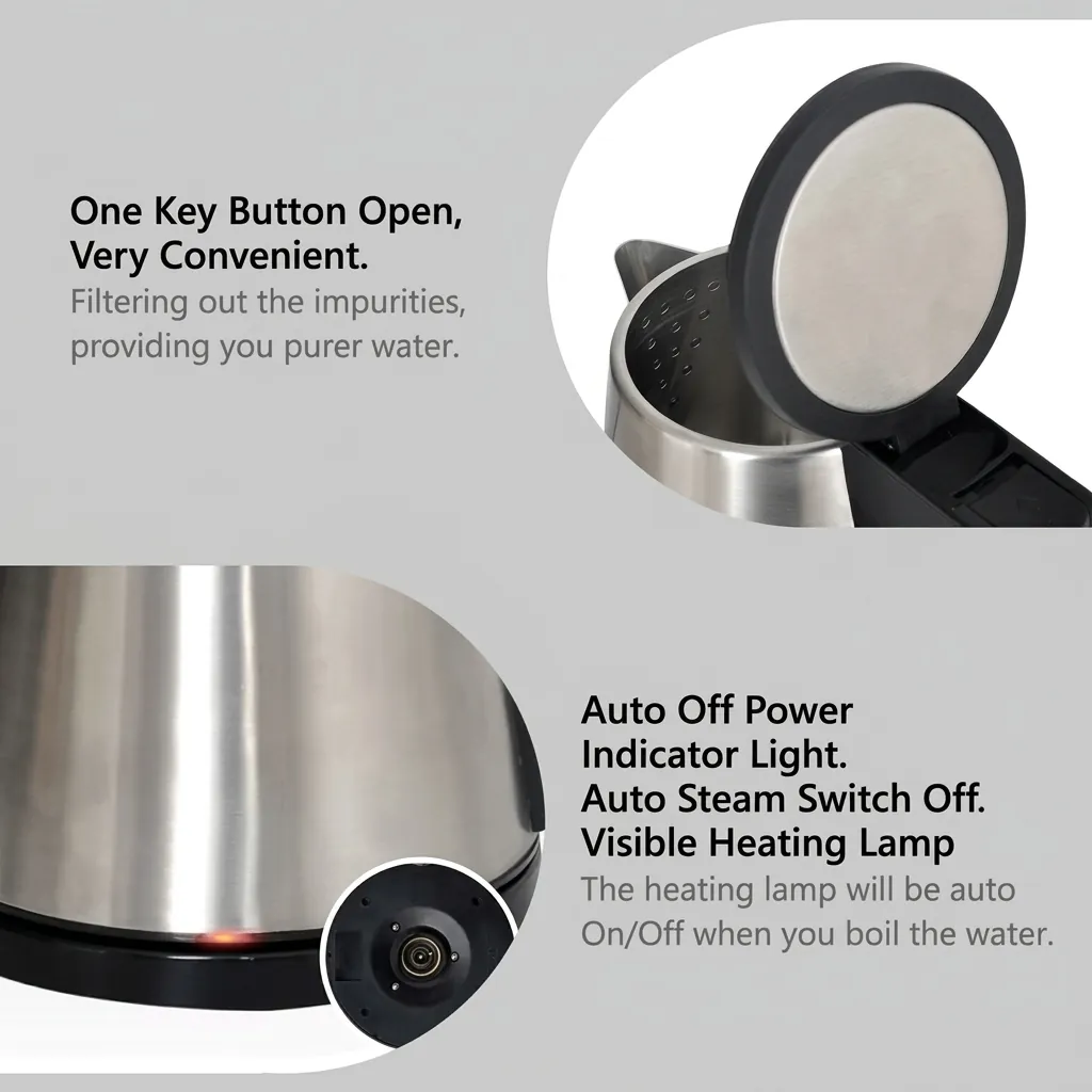 Cypress Kettle 1.2ltr Stainless Steel — KTL-1080 (image 2)