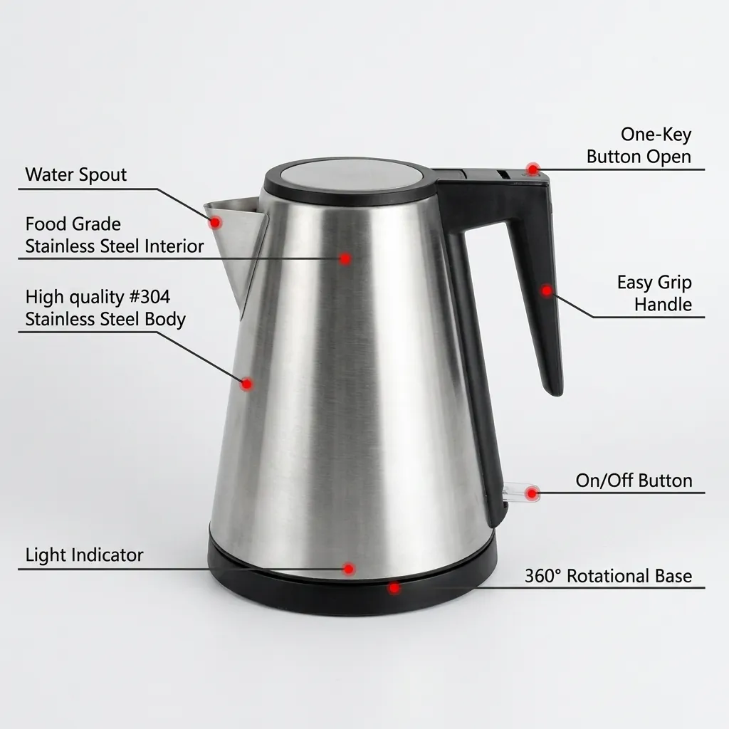 Cypress Kettle 1.2ltr Stainless Steel — KTL-1080 (image 3)