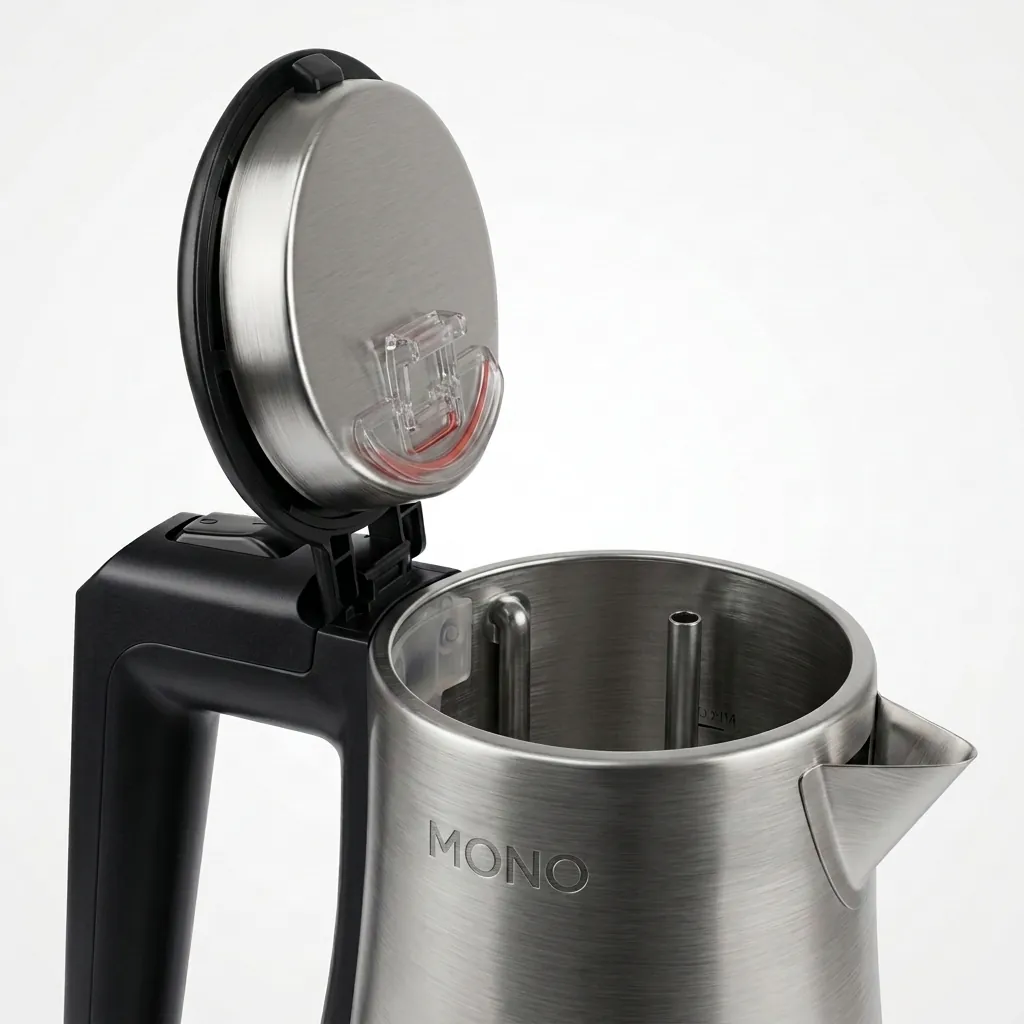 Wood Grain Drawer Tray Set with Stainless Steel 0.8L Kettle [1024] — KTS-1024 (image 2)