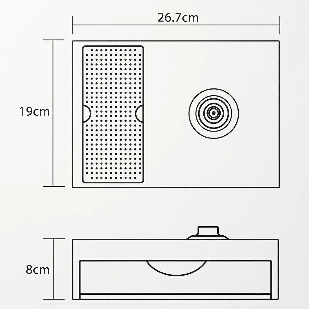 Wood Grain Drawer Tray Set with Strix Stainless Steel 0.6L Kettle — KTS-1025 (image 3)