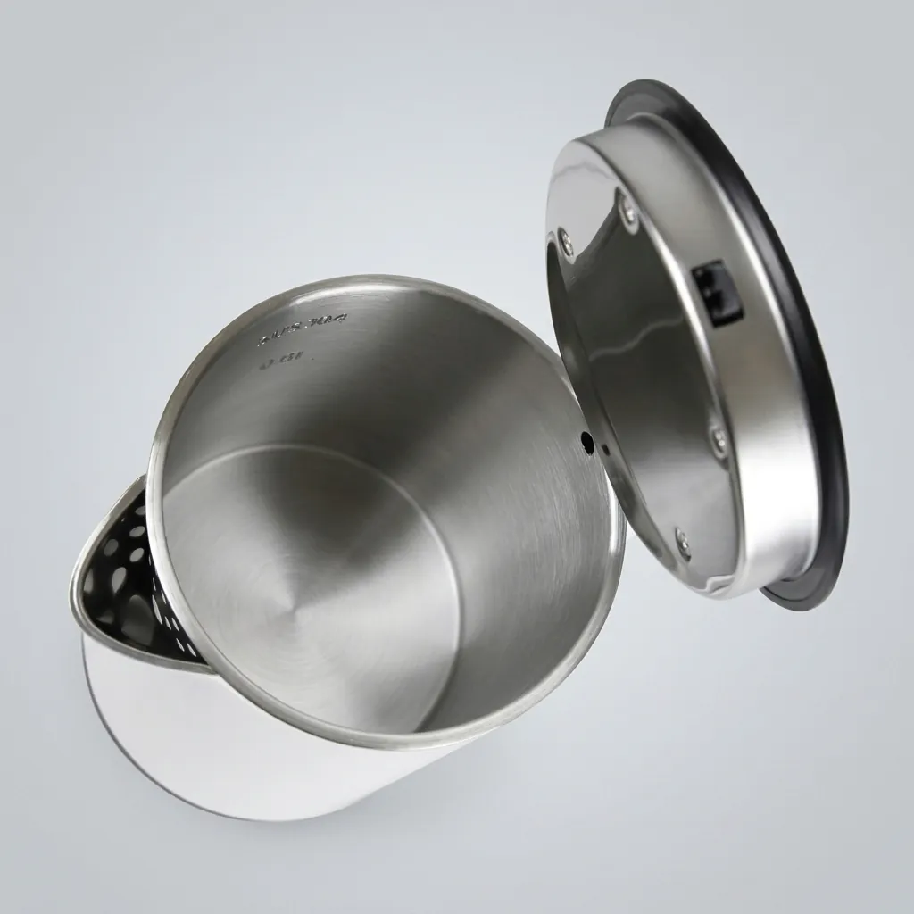 Wood Grain Drawer Set with Stainless Steel Anti-Scald 0.8L Kettle [1028] — KTS-1028 (image 5)