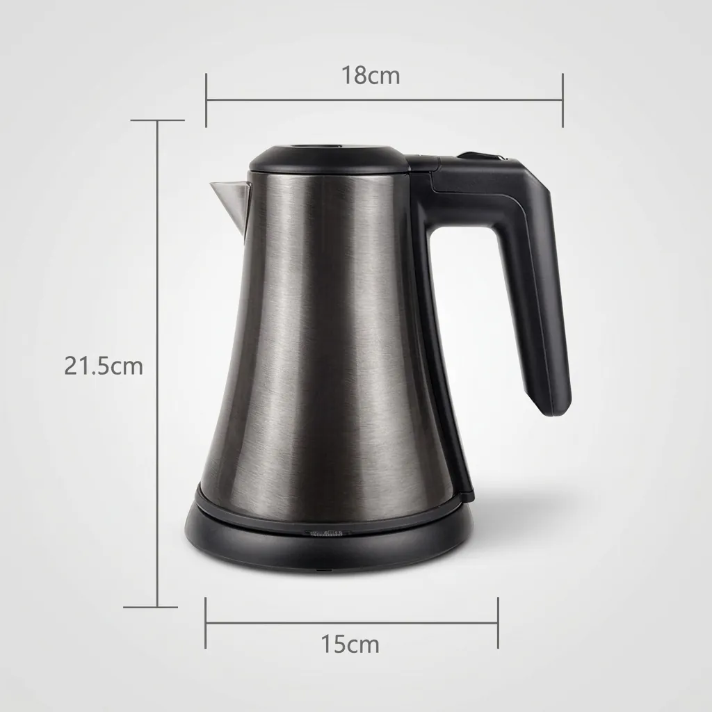 Wood Grain Drawer Tray Set with Stainless Steel 0.8L Kettle [1030] — KTS-1030 (image 7)