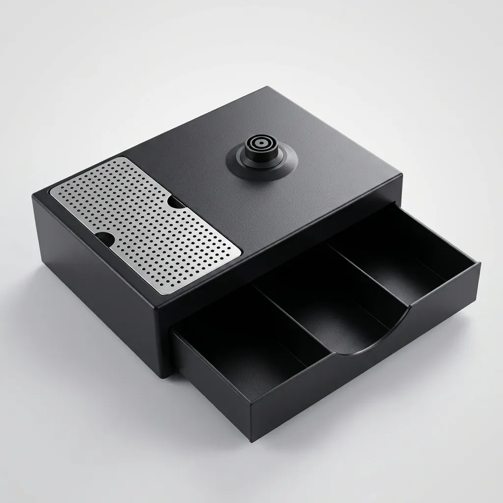 Wood Grain Drawer Tray Set with Stainless Steel 0.8L Kettle [1030] — KTS-1030 (image 8)