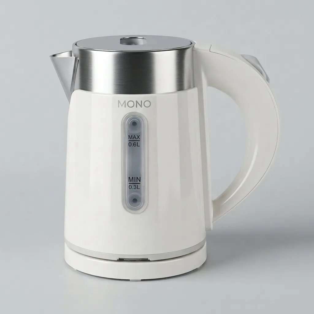 Wood Grain Drawer Set with Stainless Steel Double Body 0.6L Kettle [1032] — KTS-1032 (image 2)